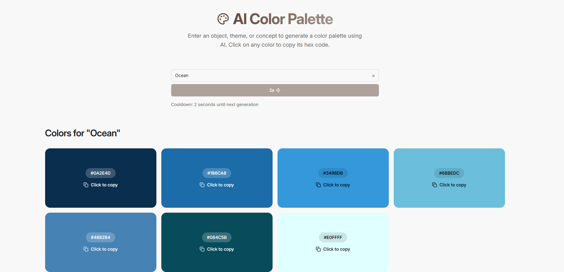 Ai Color Palette Generator