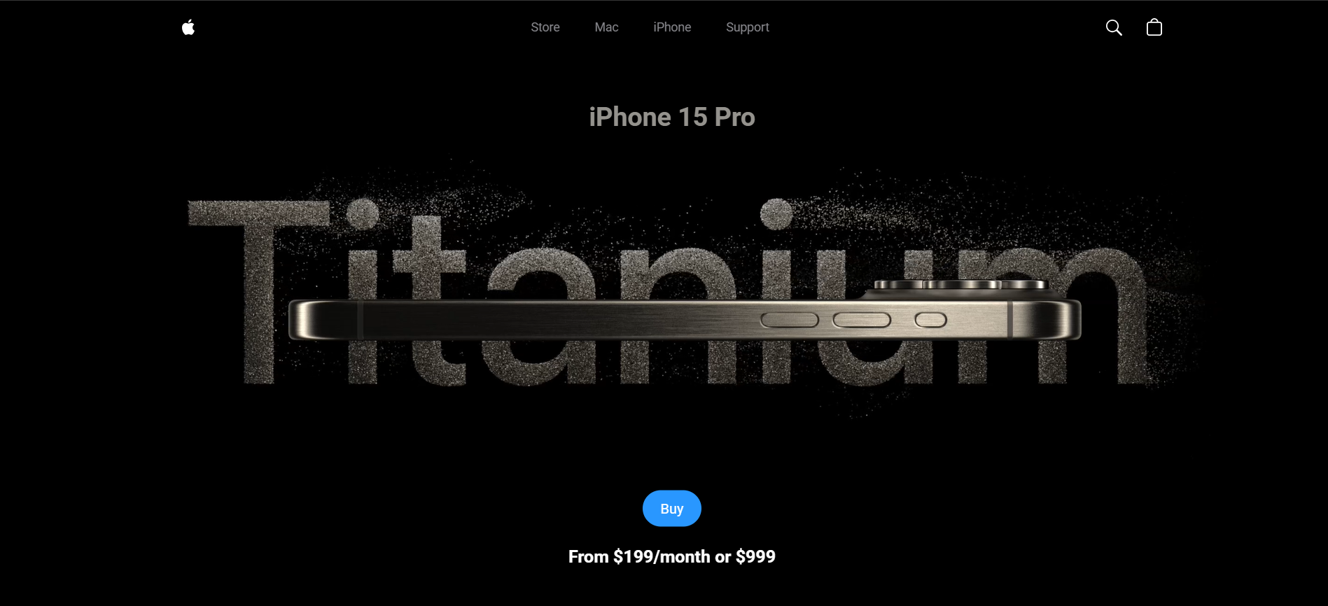 Apple Landing page (iPhone 15)