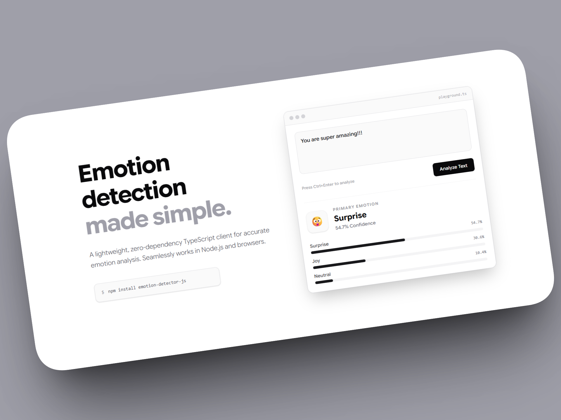Emotion Detector JS