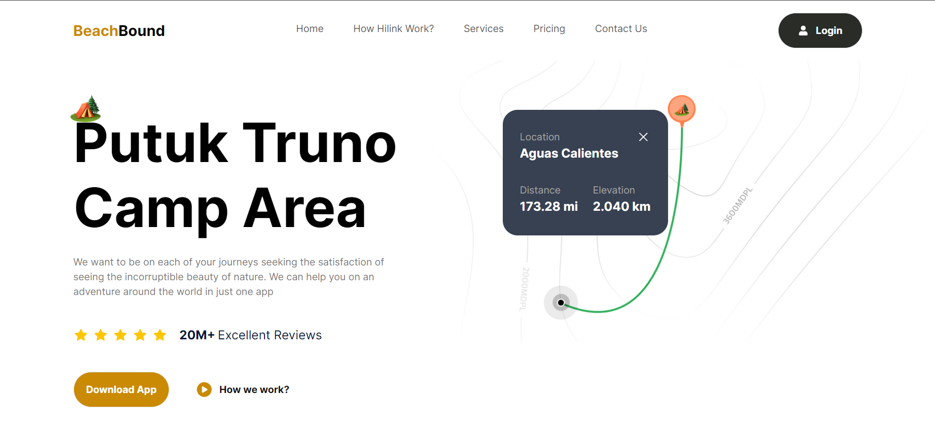 Travel landing page ui/ux